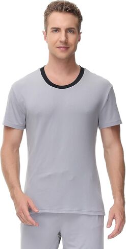 INK+IVY Men's Sleepwear Pajama Top Crewneck T-Shirt, Soft Sueded Jersey Tee Loungewear, Undershirt in Kuwait