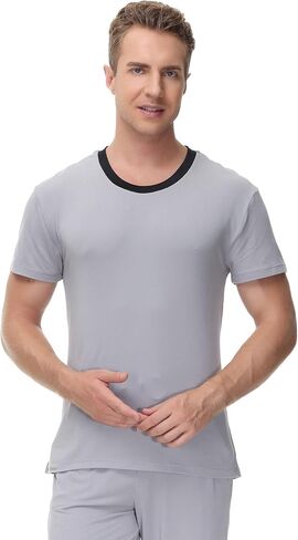 INK+IVY Men's Sleepwear Pajama Top Crewneck T-Shirt, Soft Sueded Jersey Tee Loungewear, Undershirt in Kuwait