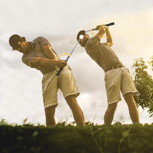 Retractable Golf Swing Training Aid, Golf Grip Trainer with Swing Correcting Trainer Tool, Improve Strength & Tempo Golf Swing Trainer for Warm-up Practice Golf Accessories in Saudi Arabia