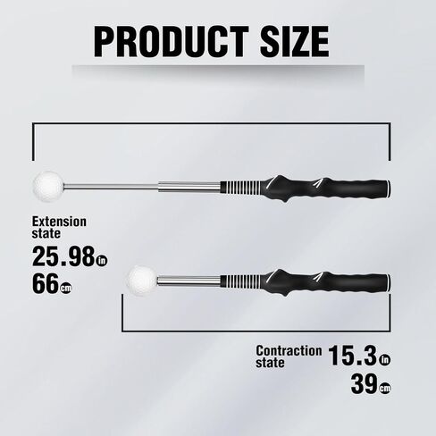 Retractable Golf Swing Training Aid, Golf Grip Trainer with Swing Correcting Trainer Tool, Improve Strength & Tempo Golf Swing Trainer for Warm-up Practice Golf Accessories in Saudi Arabia