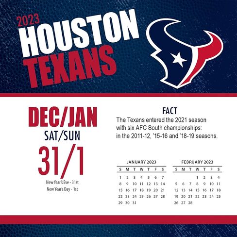 Houston Texans 2023 Box Calendar (23998053040) in Saudi Arabia