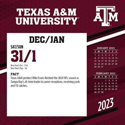 Texas A&M Aggies 2023 Box Calendar (23998053023), Multi in Saudi Arabia