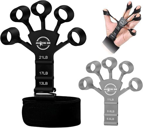 Grip strength trainer,finger strengthener hand grip strengthener for hand therapy 6 resistance level exercise equipment (2PCS) in Saudi Arabia