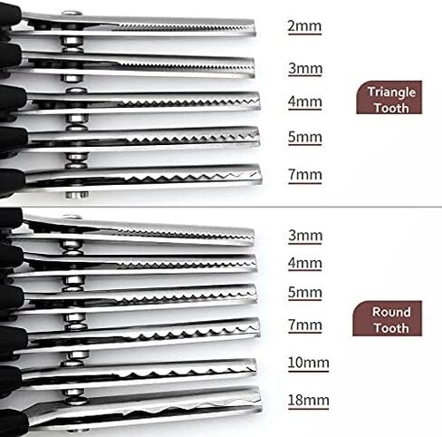 Pinking Shears, Stainless Steel Dressmaking Fabric Decorative Edge Pinking Shears Scissors Clipper Paper Craft Zig Zag/Scallop Cut 3/5/ 7mm (Scallop Cut 3mm) in Saudi Arabia