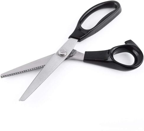 Pinking Shears, Stainless Steel Dressmaking Fabric Decorative Edge Pinking Shears Scissors Clipper Paper Craft Zig Zag/Scallop Cut 3/5/ 7mm (Scallop Cut 3mm) in Saudi Arabia