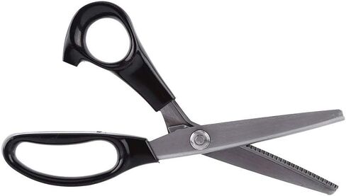 Pinking Shears, Stainless Steel Dressmaking Fabric Decorative Edge Pinking Shears Scissors Clipper Paper Craft Zig Zag/Scallop Cut 3/5/ 7mm (Scallop Cut 3mm) in Saudi Arabia
