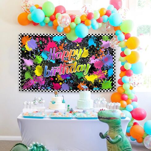 Happy Birthday Flag Cartoon Anime Theme Banner With 4 Brass Grommet Birthday Party Supplies For Kids, Boys, Girls in Saudi Arabia