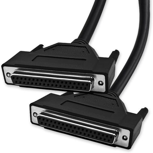 DB25 25 دبوس 6.6 قدم (2 متر) صفين مستقيمين من خلال كابل تسلسلي، مزدوج الحماية (جدائل معدنية ورقائق معدنية)، أنثى إلى ذكر، أسود، SC920S08FM in Saudi Arabia