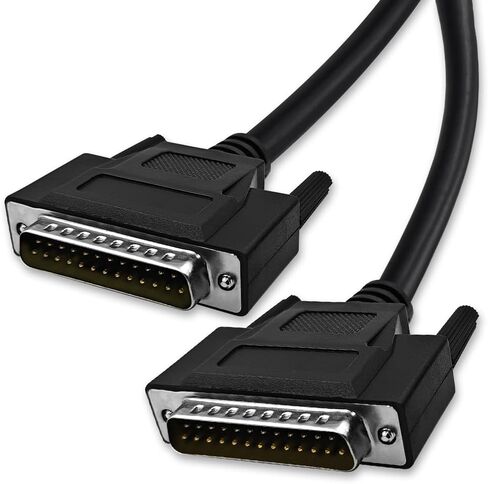 DB25 25 دبوس 6.6 قدم (2 متر) صفين مستقيمين من خلال كابل تسلسلي، مزدوج الحماية (جدائل معدنية ورقائق معدنية)، أنثى إلى ذكر، أسود، SC920S08FM in Saudi Arabia