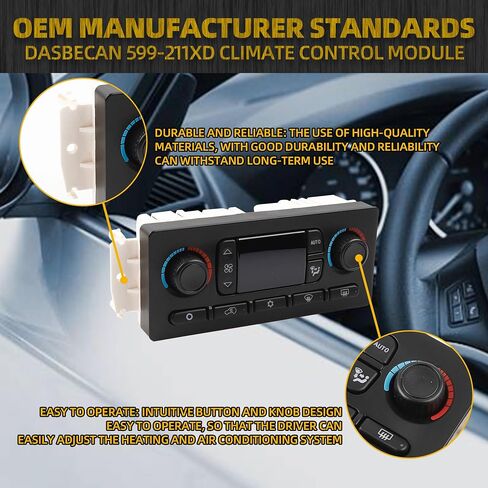 وحدة التحكم في المناخ Dasbecan 599-211XD متوافقة مع 2002-2009 Chevy Silverado Suburban GMC Sierra Yukon Envoy Cadillac Escalade Oldsmobile Bravada in Saudi Arabia