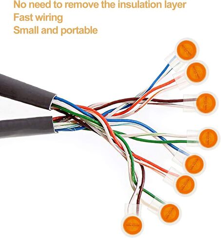 200 حزمة UY سلك موصل Uvital مقاوم للماء زر واضح موصلات أسلاك الهاتف UY بعقب لصق موصل محطات كابل الشبكة (K2) in Kuwait