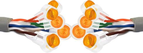 200 حزمة UY سلك موصل Uvital مقاوم للماء زر واضح موصلات أسلاك الهاتف UY بعقب لصق موصل محطات كابل الشبكة (K2) in Kuwait