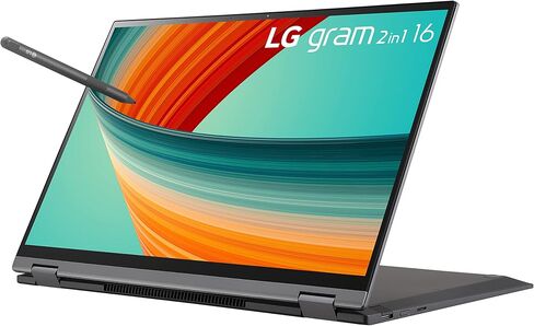 LG gram 16" 2-in-1 Lightweight Laptop, Intel 13th Gen Core i7 Evo Platform, Windows 11 Home, 16GB RAM, 2TB SSD, Gray in Saudi Arabia