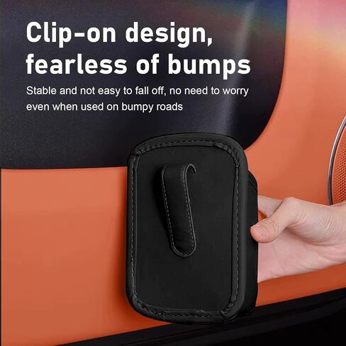 Shakas 2 PCS Car Door Large Cup Holder, Multifunctional Storage Bag Trash Can for Beverage Water Cup Mobile Phone, Waterproof Cleanable Leather Insert Organizer for Seat Back, for Cars Trucks (Black) in Saudi Arabia