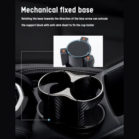 All Purpose 2 in 1 Car Cup Holder Expander Adapter, Multifunctional Organizer with 360 Rotating Adjustable, for Boat/Caravan in Saudi Arabia