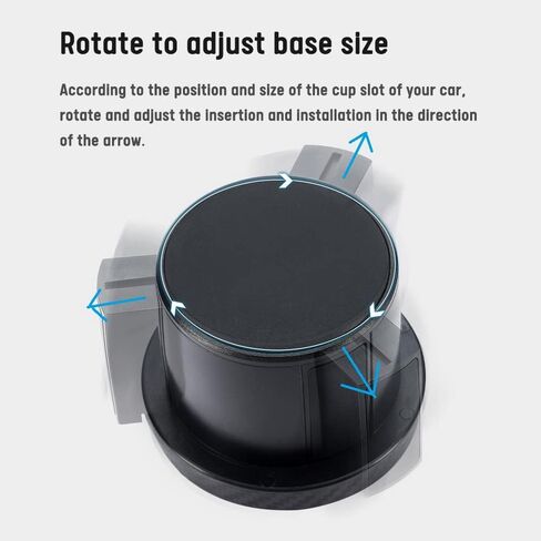 All Purpose 2 in 1 Car Cup Holder Expander Adapter, Multifunctional Organizer with 360 Rotating Adjustable, for Boat/Caravan in Saudi Arabia