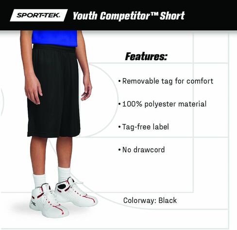 شورت رياضي PosiCharge للأولاد من SPORT-TEK in Saudi Arabia