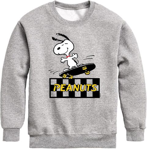HYBRID APPAREL - الفول السوداني - Snoopy Skater - سترة صوفية ذات رقبة دائرية للأطفال الصغار والشباب in Saudi Arabia