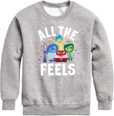 Disney Inside Out - All The Feels - Toddler and Youth Crewneck Fleece Sweatshirt in Saudi Arabia