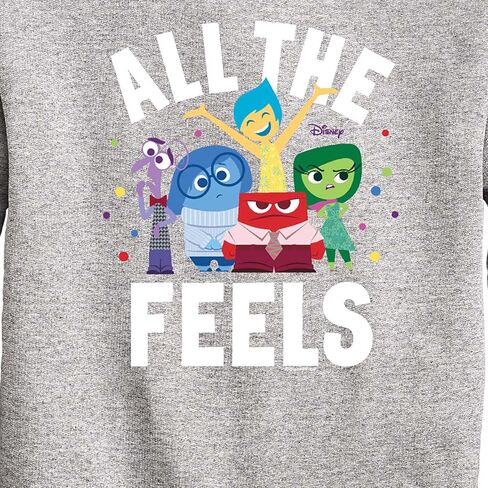 Disney Inside Out - All The Feels - Toddler and Youth Crewneck Fleece Sweatshirt in Saudi Arabia