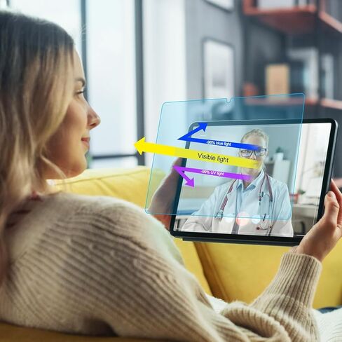 عبوتان من واقي الشاشة المضاد للضوء الأزرق لهاتف Samsung Galaxy Tab S9 FE 5G (10.9 بوصة) وGalaxy Tab S9/ S8/ S7 (11 بوصة)، خالٍ من الفقاعات، ومضاد للون الأزرق، ومضاد للتوهج، وبصمات الأصابع in Saudi Arabia