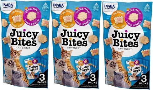 INABA Juicy Bites Fish & Clam Flavor 3 Pack in Saudi Arabia