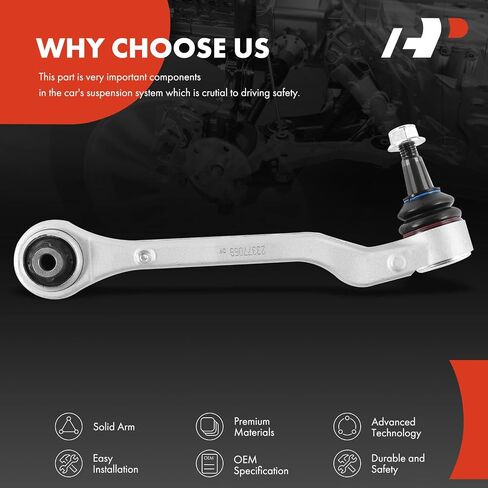 A-Premium Front Left Rearward Lower Control Arm, with Ball Joint & Bushing, Compatible with Cadillac CTS 2014-2019, RWD in Saudi Arabia