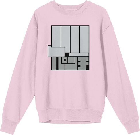 Bioworld Dandadan - Momo Kick & Momo Punch Graphic on Cradle Pink Adult Crew Neck Sweatshirt in Saudi Arabia