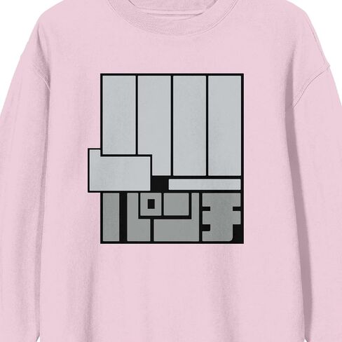 Bioworld Dandadan - Momo Kick & Momo Punch Graphic on Cradle Pink Adult Crew Neck Sweatshirt in Saudi Arabia