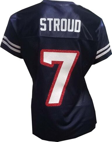 Custom Glitterflake CJ Stroud Womens Navy Jersey Size Large in Saudi Arabia