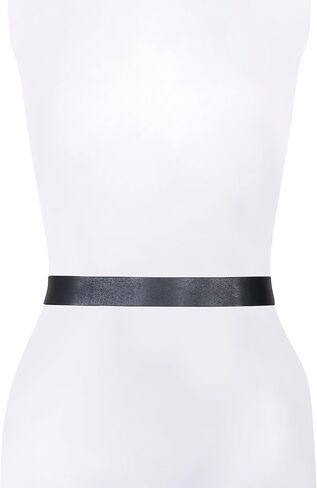 حزام AllSaints للسيدات مقاس 1.5 سم، حزام جلدي مسطح، إبزيم على شكل سداسي مع مقاس قابل للتعديل in Saudi Arabia