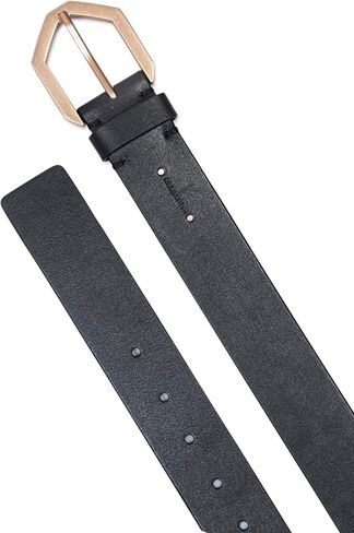 حزام AllSaints للسيدات مقاس 1.5 سم، حزام جلدي مسطح، إبزيم على شكل سداسي مع مقاس قابل للتعديل in Saudi Arabia