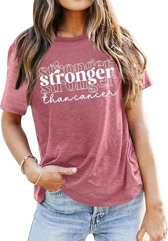 VVNTY Breast Cancer Shirts Women: Breast Cancer Awareness Shirt Pink Ribbon Tees Cancer Short Sleeve Tops in Saudi Arabia