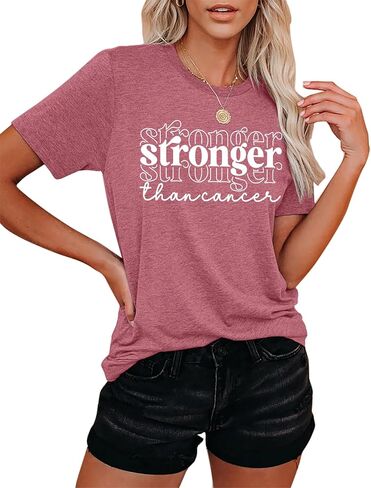 VVNTY Breast Cancer Shirts Women: Breast Cancer Awareness Shirt Pink Ribbon Tees Cancer Short Sleeve Tops in Saudi Arabia