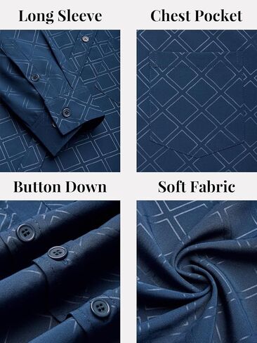 Hardaddy Mens Dress Shirt Long Sleeve Business Casual Button Down Shirts Men with Pocket Fall Winter in Saudi Arabia