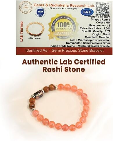 Certified Natural Crystal Bracelet – Zodiac Healing, Reiki, Chakra Balancing, Protection, Spiritual Energy, Positive Vibrations, Meditation, Astrology Gift for Men & Women in Saudi Arabia