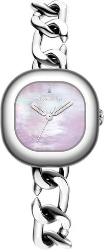 CIGA Design Watches for Women Sparkle Collection Quartz Watch, Gem-Set Bezel, Elegant Mother-of-Pearl Dial, Refined Leather Strap with Buckle for Women Watch in Saudi Arabia