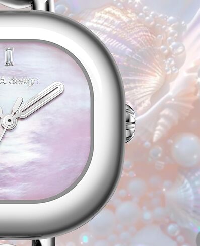CIGA Design Watches for Women Sparkle Collection Quartz Watch, Gem-Set Bezel, Elegant Mother-of-Pearl Dial, Refined Leather Strap with Buckle for Women Watch in Saudi Arabia