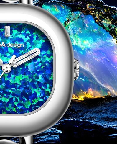 CIGA Design Watches for Women Sparkle Collection Quartz Watch, Gem-Set Bezel, Elegant Mother-of-Pearl Dial, Refined Leather Strap with Buckle for Women Watch in Saudi Arabia