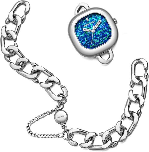 CIGA Design Watches for Women Sparkle Collection Quartz Watch, Gem-Set Bezel, Elegant Mother-of-Pearl Dial, Refined Leather Strap with Buckle for Women Watch in Saudi Arabia