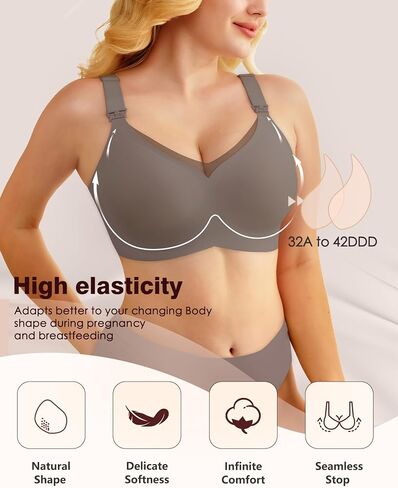 As Fairy Nursing Bras for Breastfeeding Mesh Lace Seamless Maternity Bra Pregnancy Sleep Wireless Bralette in Saudi Arabia