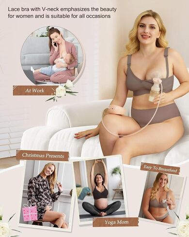 As Fairy Nursing Bras for Breastfeeding Mesh Lace Seamless Maternity Bra Pregnancy Sleep Wireless Bralette in Saudi Arabia