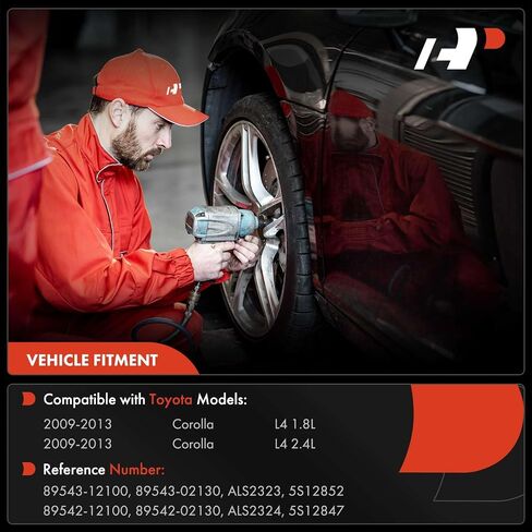A-Premium 2PCS Front ABS Wheel Speed-Sensor for Toyota Corolla 2009 2010 2011 2012 2013 (Just fits made in Japan), Replace# 89543-12100, 89543-02130 in Saudi Arabia