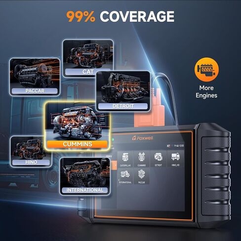 FOXWELL HD500 Heavy Duty Truck Scanner with DPF Regen/Injector Cutoff/Limit Setting, Full System Diesel Diagnostic Scan Tool for Cummins, Detroit, Caterpillar, Paccar, Hino & More Pickup Semi Trucks in Saudi Arabia