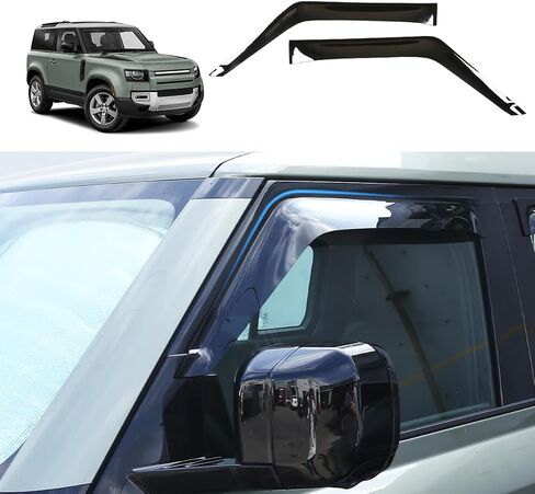 Side Window Deflector Visors Compatible with Land Rover Defender 90 110 130 2020-2024 Car Windows Rain Guards,Weather Shield Deflector Vent Door Visor Trim Cover (for 110 130 Version 4Pcs) in Saudi Arabia