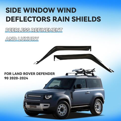 Side Window Deflector Visors Compatible with Land Rover Defender 90 110 130 2020-2024 Car Windows Rain Guards,Weather Shield Deflector Vent Door Visor Trim Cover (for 110 130 Version 4Pcs) in Saudi Arabia