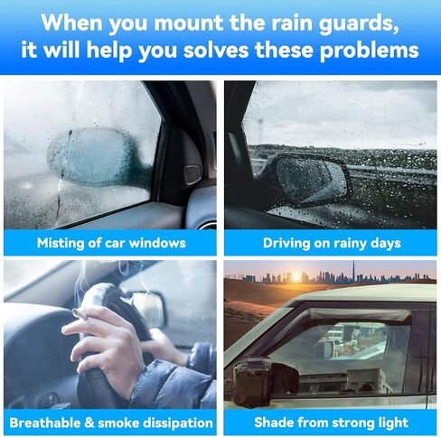 Side Window Deflector Visors Compatible with Land Rover Defender 90 110 130 2020-2024 Car Windows Rain Guards,Weather Shield Deflector Vent Door Visor Trim Cover (for 110 130 Version 4Pcs) in Saudi Arabia