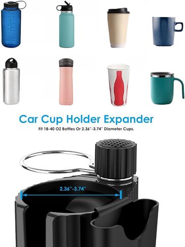 Car Cup Holder Expander Adapter for Large Water Cups,2 Drink Bottles,Cup Coffee Bottles,NATGIC 4-in-1 Cup Holders Expander for Trucks,Sedan, Vehicle Adjustable Cup Holder Expander for Mugs in Saudi Arabia