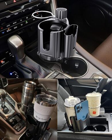Car Cup Holder Expander Adapter for Large Water Cups,2 Drink Bottles,Cup Coffee Bottles,NATGIC 4-in-1 Cup Holders Expander for Trucks,Sedan, Vehicle Adjustable Cup Holder Expander for Mugs in Saudi Arabia