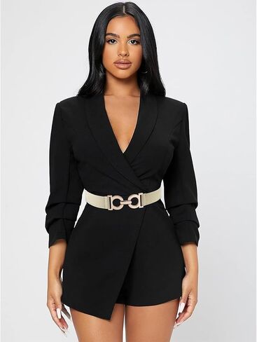 Glamorstar Stretchy Skinny Belts for Women Elastic Vintage Waist Belts for Dresses in Saudi Arabia